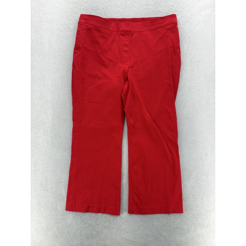 Spanx On The Go Kick Flare Pants Womens XL Red Stretch Career Workwear Casual